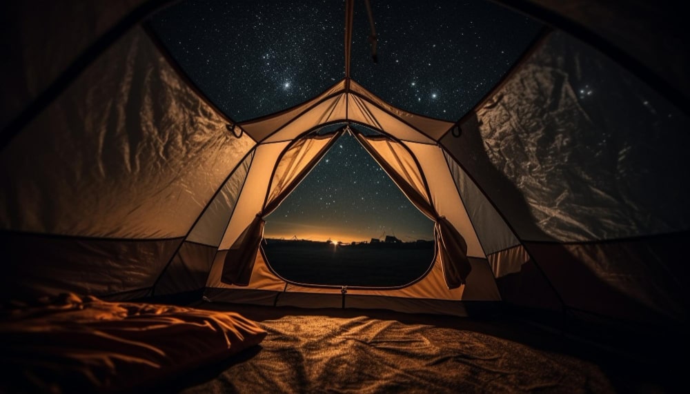 Namiot nocą